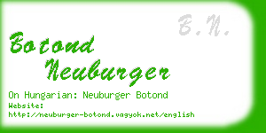 botond neuburger business card